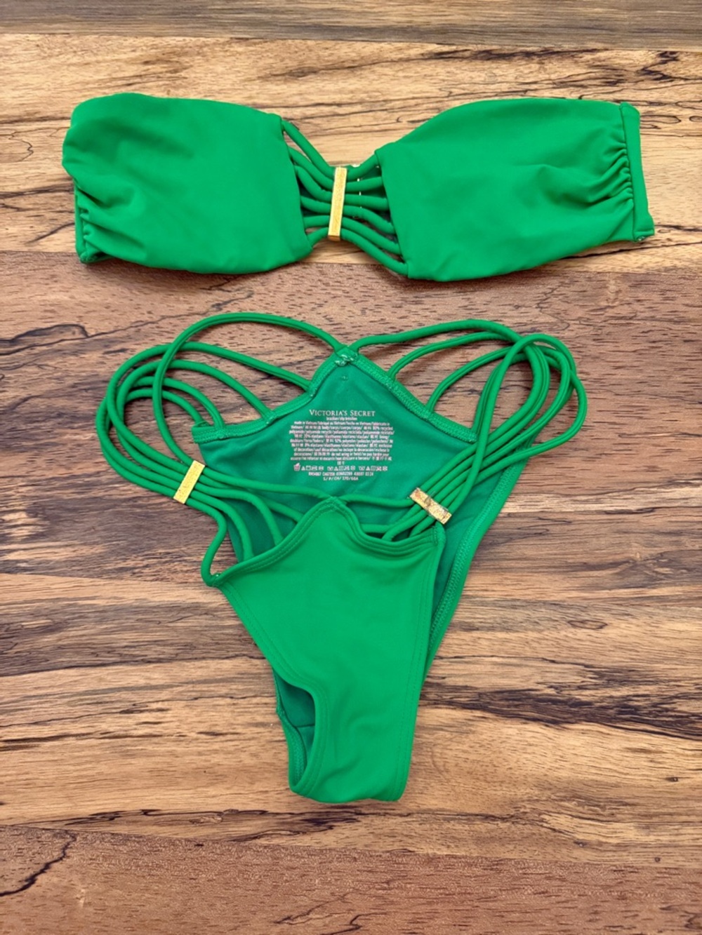Victoria's Secret Emerald Green Strappy Bikini Set